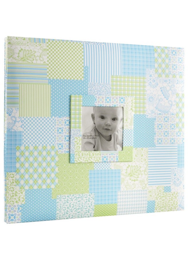 MCS Expandable 10Page Baby Scrapbook Album With Photo Opening Cover And 12 X 12 Inch Pages 13.5 X 12.5 Inch Baby Blue Quilt  - Image 2