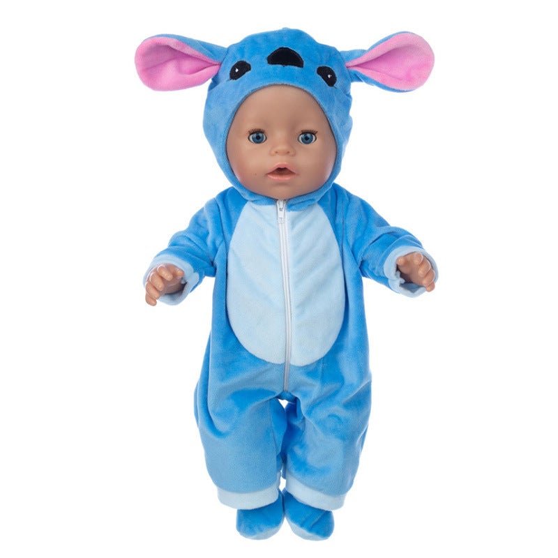 18inch American Girl Doll Clothes Cartoon Animal Jumpsuit Toy Doll Clothes Bjd Clothes Accessories(Q18-887 Stitch) - Image 5