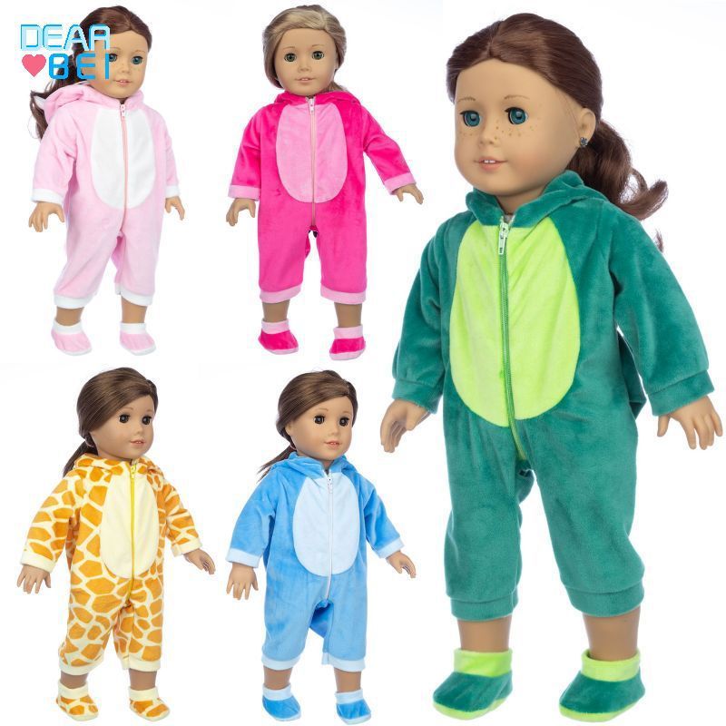 18inch American Girl Doll Clothes Cartoon Animal Jumpsuit Toy Doll Clothes Bjd Clothes Accessories(Q18-887 Stitch) - Image 1