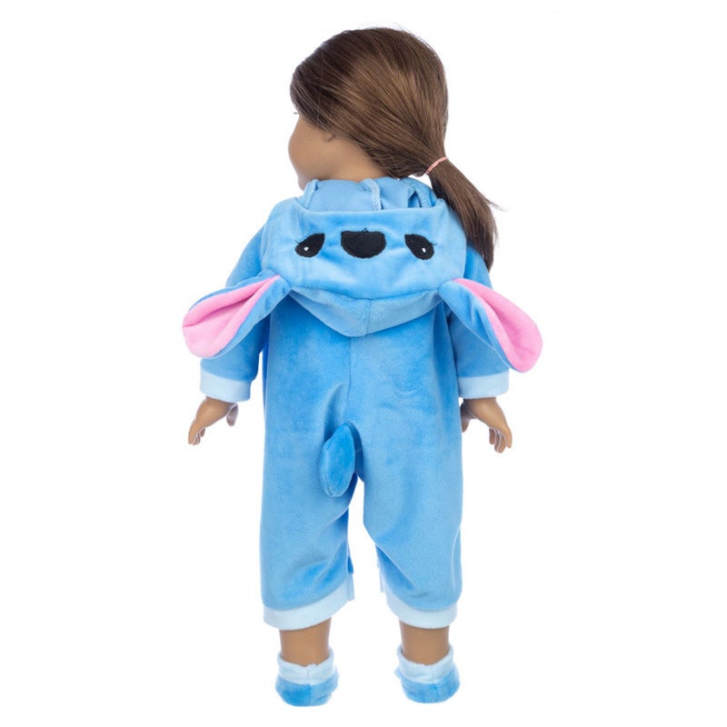 18inch American Girl Doll Clothes Cartoon Animal Jumpsuit Toy Doll Clothes Bjd Clothes Accessories(Q18-887 Stitch) - Image 4