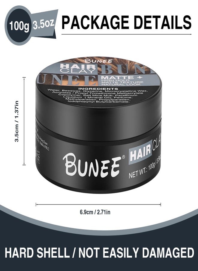 ZIBARBER Hair Clay，Super High Hold, Matte Finish，organic ingredients that promote hair and scalp health，For Natural Texture Hairstyles (100g) - Image 2