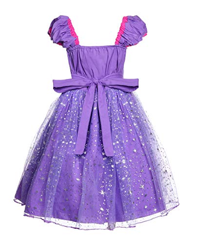 JerrisApparel Girl Princess Costume Dress for Birthday Party 5 Purple with Accessories - Image 5