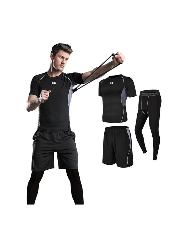 جوي شيك طقم رياضي أسود – ملابس رياضية قابلة للتنفس وسريعة الجفاف مناسبة للاستخدام اليومي، الجري، اليوغا، التمارين، كرة السلة والأنشطة الخارجية - Image 4