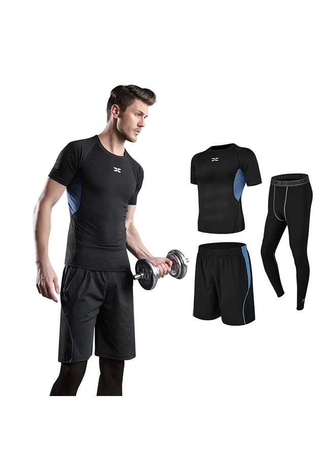 جوي شيك طقم رياضي أسود – ملابس رياضية قابلة للتنفس وسريعة الجفاف مناسبة للاستخدام اليومي، الجري، اليوغا، التمارين، كرة السلة والأنشطة الخارجية - Image 3