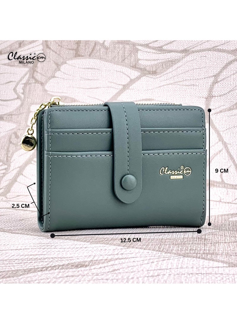 Classic Milano Premium Faux Leather Wallet for Women with Coin Zip | Ladies Wallet Stylish Card Holder Purse | Slim Women's Wallet for Daily Use, Travel, and Gifting - Image 5