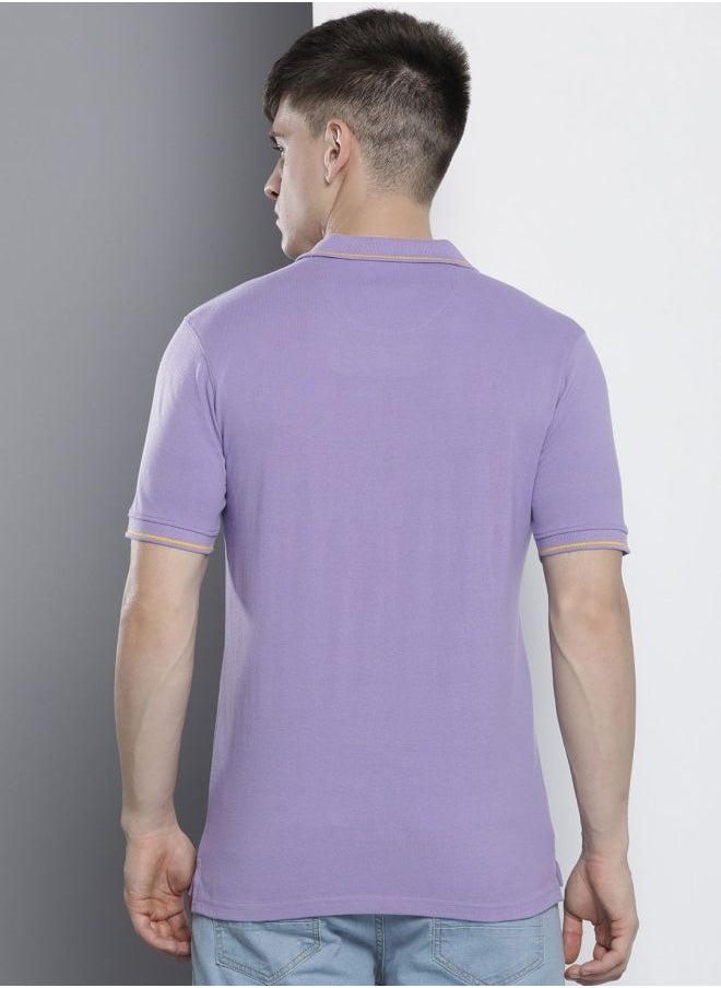 The Indian Garage Co Men Slim Fit Solid Polo Collar Tshirt  - Image 2