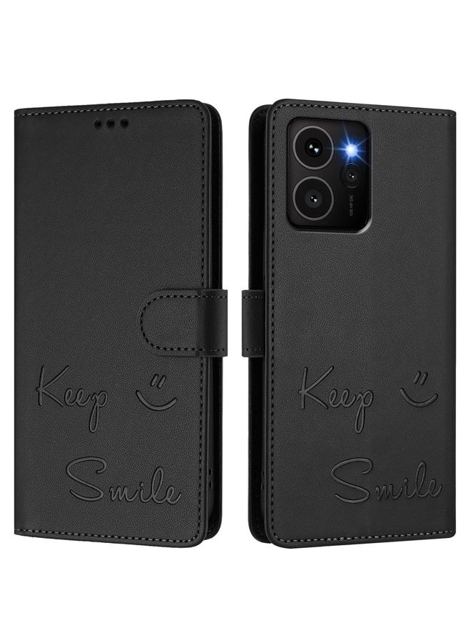 erorex Case For HMD Skyline Smile Embossing RFID Leather Phone Case - Image 3