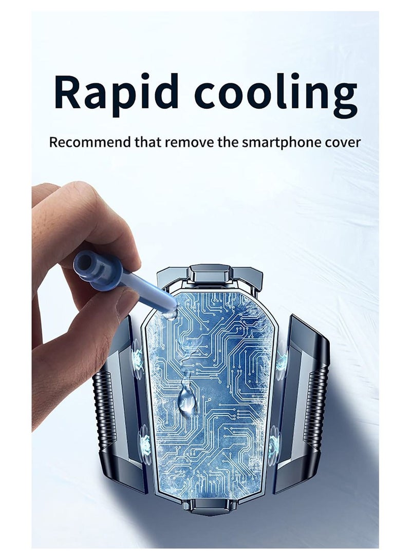 KASTWAVE Rechargeable Phone Cooler Semi-Conductor Cellphone Radiator Cooling Case Fit for Mobile Gaming, Video Streaming (Black 1,000mAh)  - Image 2