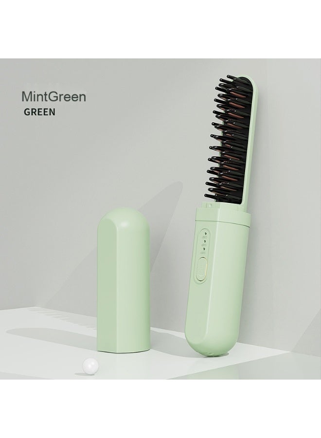Wireless Hair Straightening Comb Negative Ions Do Not Hurt Hair Portable Mini Curling Iron Curling Iron Splint Electric Comb - Image 1