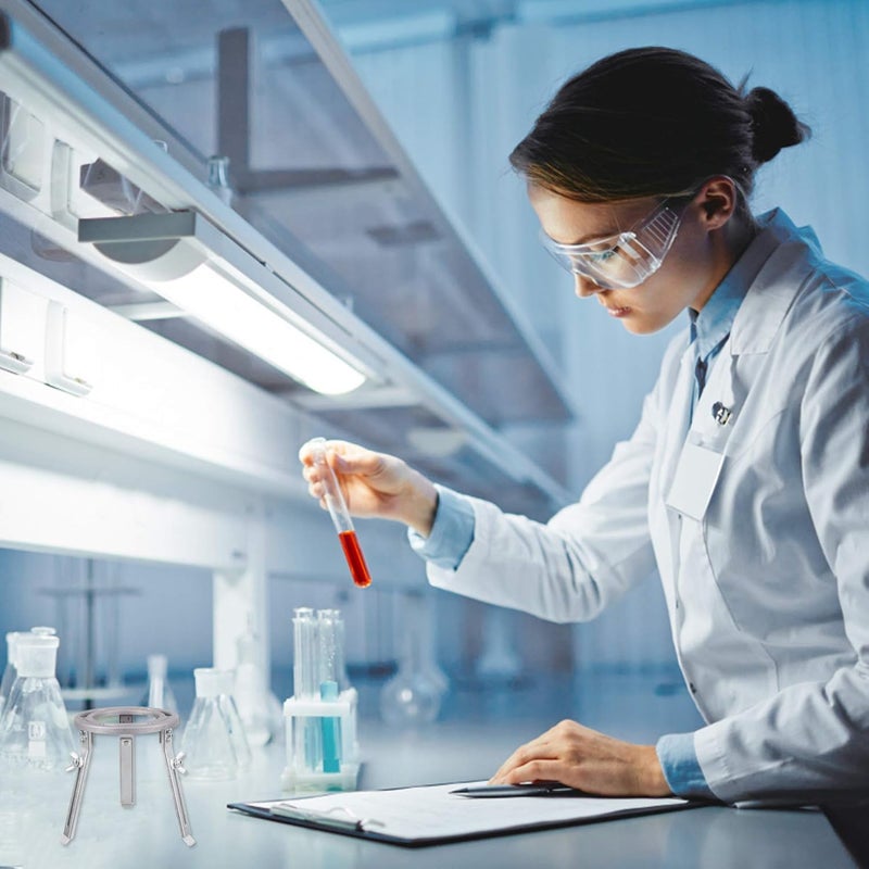 klarako Tripod Stand Laboratory Oil Burner Experiment Tripod Burner Beaker Support Aluminum Alloy Heating for Stand Water Lamp Stand - Image 3