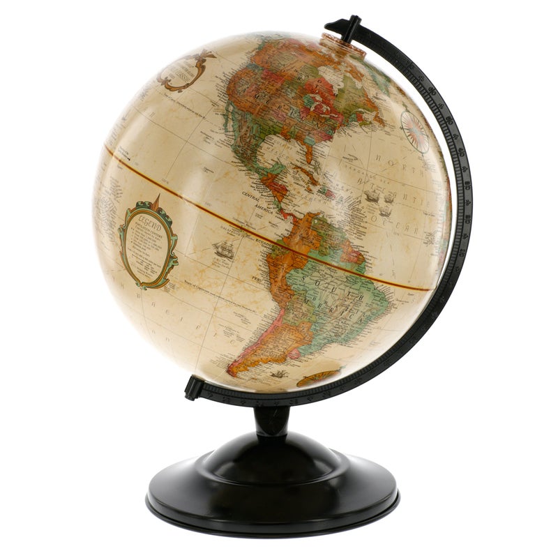 Replogle Globe With Antique Shading Raised Relief Topographical Political Globe Updated Country Lines Perfect for a Classroom Home or the Office 12 Diameter with Metal Base