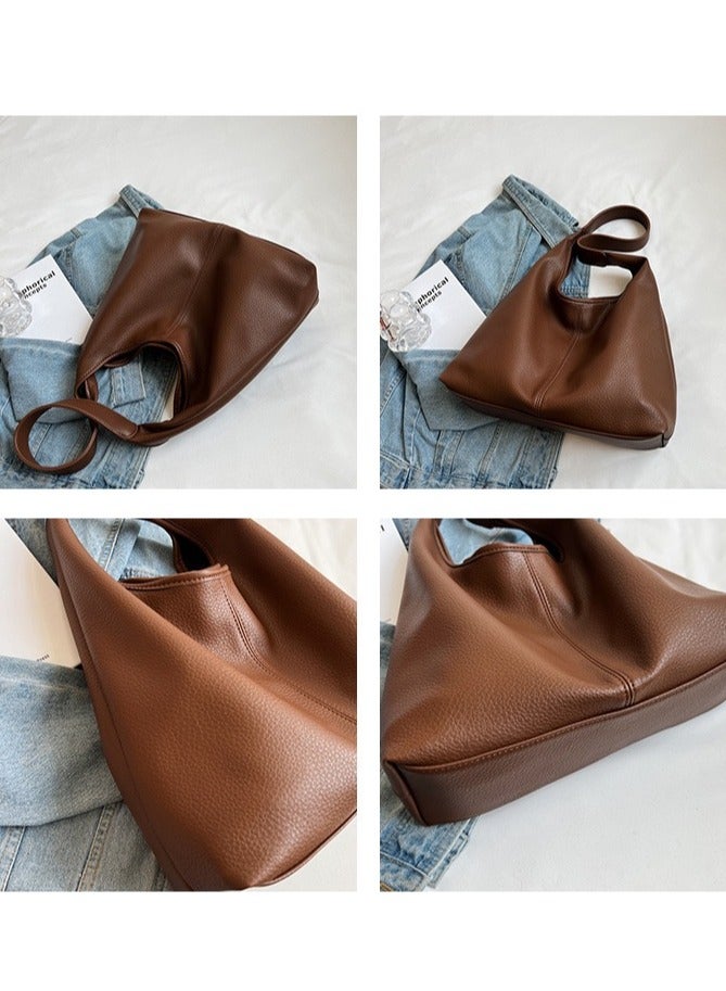 DUNISO Women's Shoulder Tote Bag Faux Leather Handbag for Women Large Capacity Messenger Fashionable Travel Shoulder Bag for Ladies Girls College Students - Image 4