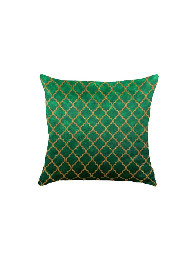RIZARIES SuperSoft Green Gold Quaterfoil Throw Pillow