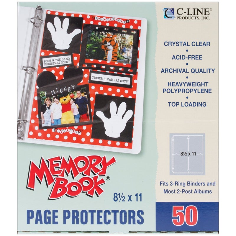 كتاب الذاكرة CLine 11 × 85 بوصة واقيات صفحات ألبوم ثقيلة الوزن تحميل علوي 50 صفحة لكل صندوق