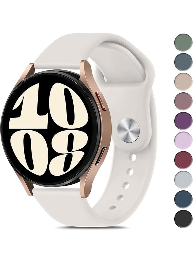 ELTRAZONE Starlight Soft Silicone Sport Band for Samsung Galaxy Watch 6 (40mm/44mm) & Galaxy Watch 6 Classic (43mm/47mm) – 20mm Replacement Strap for Men & Women - Image 1