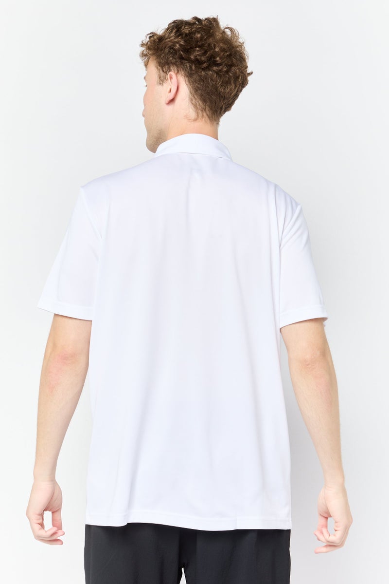 Adidas Men Sportswear Fit Short Sleeve Golf Polo Shirt, White  - Image 4
