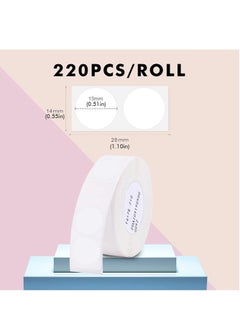 NIIMBOT D11/D110/D101 Waterproof Round Thermal Label Paper for Barcode Printing 14*28mm,White  - Image 2