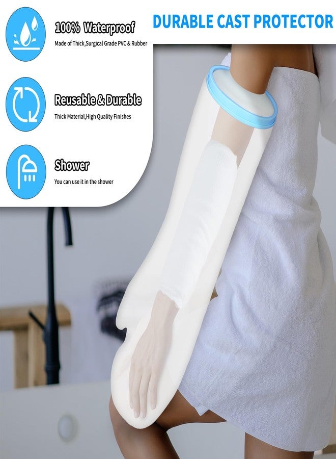 KEEFITT Adult Cast Covers for Shower Arm, KT2201 Waterproof Shower Cast Protector Extra Large Long, Watertight Protection for Post Surgery, Cast Wounds Reusable (Straight Style) - Image 3