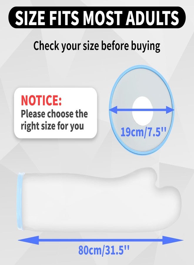 KEEFITT Adult Cast Covers for Shower Arm, KT2201 Waterproof Shower Cast Protector Extra Large Long, Watertight Protection for Post Surgery, Cast Wounds Reusable (Straight Style) - Image 2