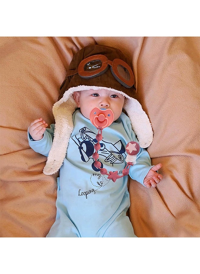 MXN 2 Pcs Pacifier Clips for Baby, Silicone Baby Pacifier Clips, Flexible Rust Free Pacifier Holder Clip with One Piece Design - Image 5