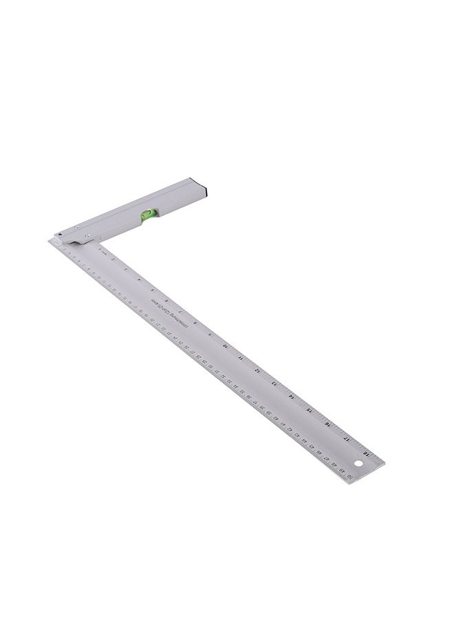 LAWAZIM Aluminium L Shape Angle Ruler  | Spirit Level Straight Metal Measuring Ruler, for Leveling, Architect, Engineer, School, Office, Woodworking, Hanging, Right Angle Carpenter's Ruler.  - Image 4