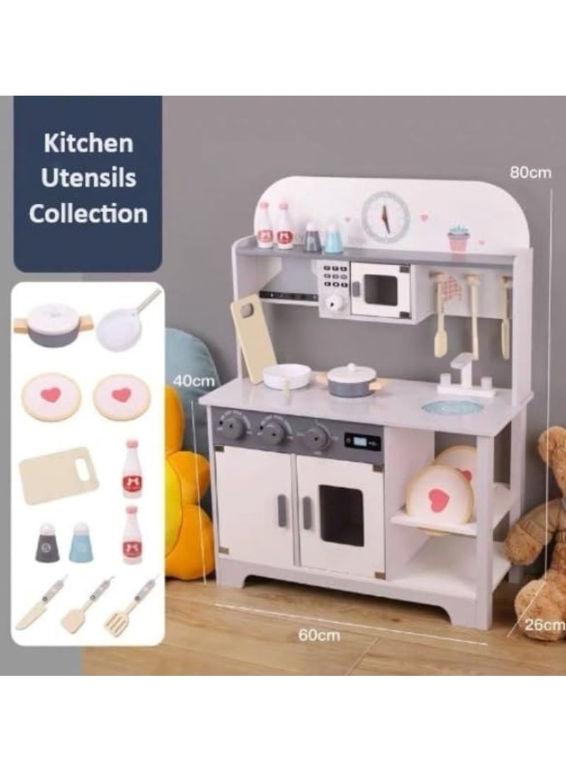 HASSM Wooden kitchen toys for children are rich in practical details, and children pretend to be kitchen toys. - Image 1