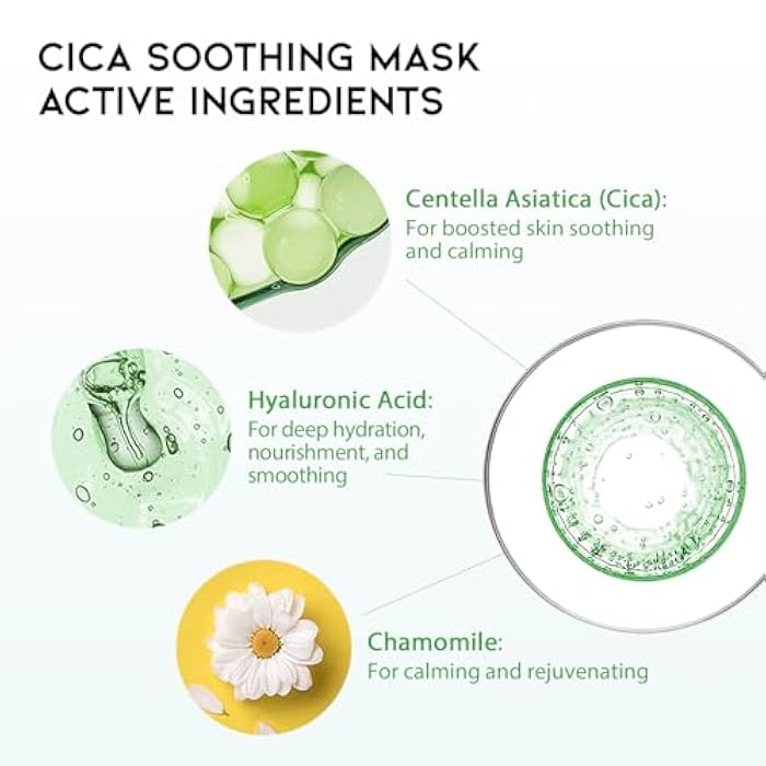 #OOTD Hydrating Sheet Mask Starter Kit Variety Pack for Skin Care, Dry, Ance, Sensitive Skin, Korean Vegan Facial Sheet Mask for Men & Women, Collagen, Cica, Ceramide, Hyaluron, Retinol 5EA - Image 5