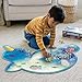 Peaceable Kingdom Narwhal Floor Puzzle Magically Illustrated with 42 Thick and Sturdy Puzzle Pieces Includes Storage Box with Carrying Cord Over 3 Feet Wide - Image 4