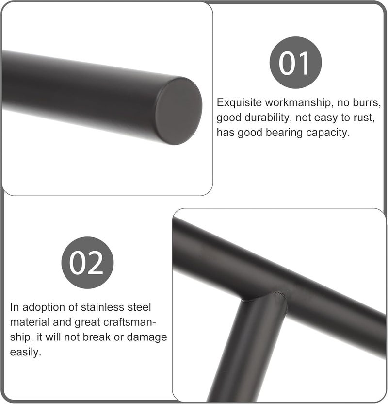 Ciieeo Standing Towel Rack Stainless Steel Towel Holder Portable Floor-Mounted Organizer - Image 5