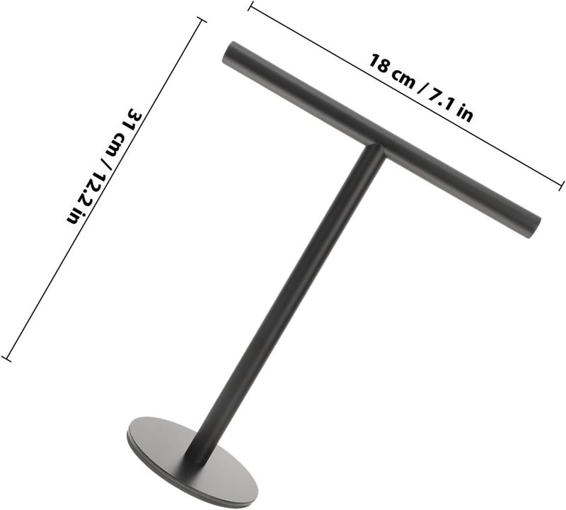 Ciieeo Standing Towel Rack Stainless Steel Towel Holder Portable Floor-Mounted Organizer - Image 2