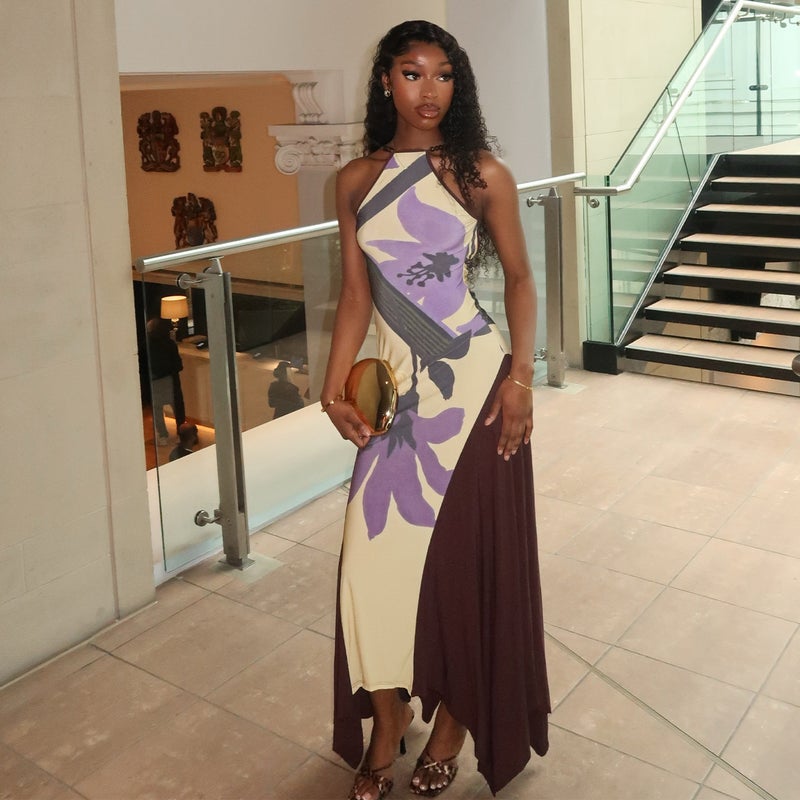 WU Elegant Sleeveless Floral Patchwork Dress for Summer 2026 - European & African Style - Image 3