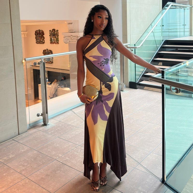 WU Elegant Sleeveless Floral Patchwork Dress for Summer 2026 - European & African Style - Image 2
