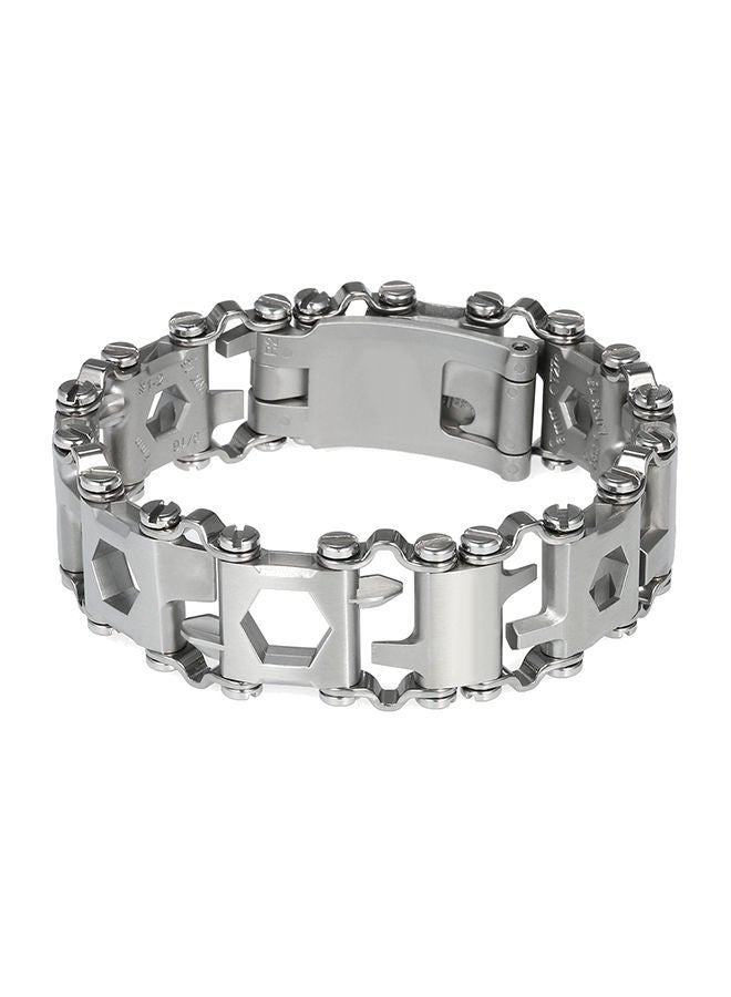 NIBEMINENT 29 In 1 Multi functional Spliced Bracelet Wristband Screwdriver Emergency Tool Silver  - Image 1