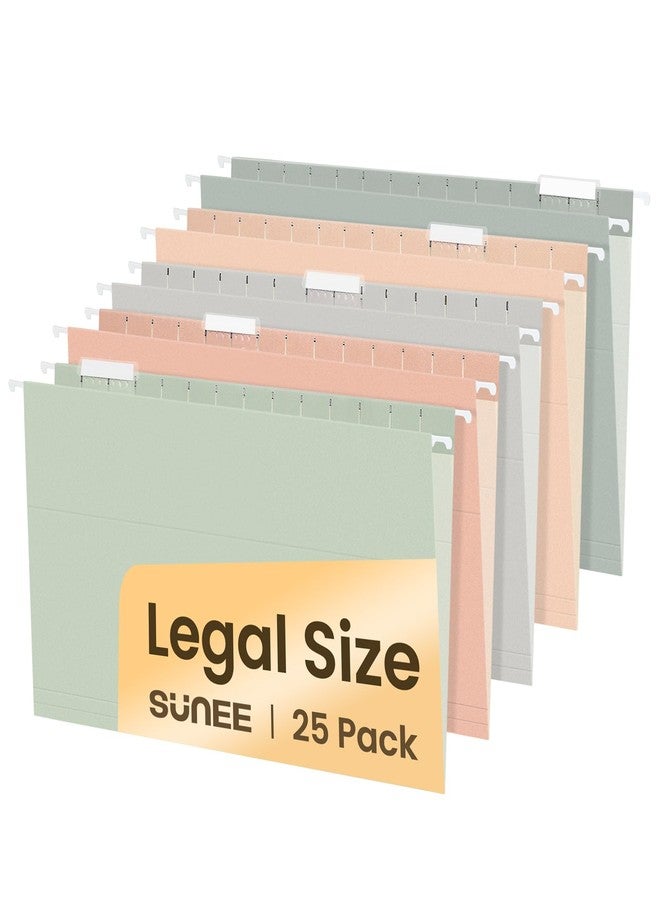 SUNEE Hanging File Folders Legal Size, 25 Pack File Folders 1/5-Cut Tabs, Morandi Colors, Stay Organized for Your Home and Office Bulk File and Documents - Image 1