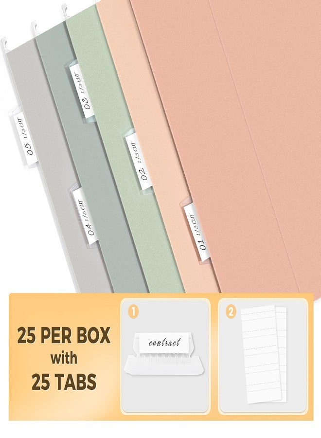 SUNEE Hanging File Folders Legal Size, 25 Pack File Folders 1/5-Cut Tabs, Morandi Colors, Stay Organized for Your Home and Office Bulk File and Documents - Image 3
