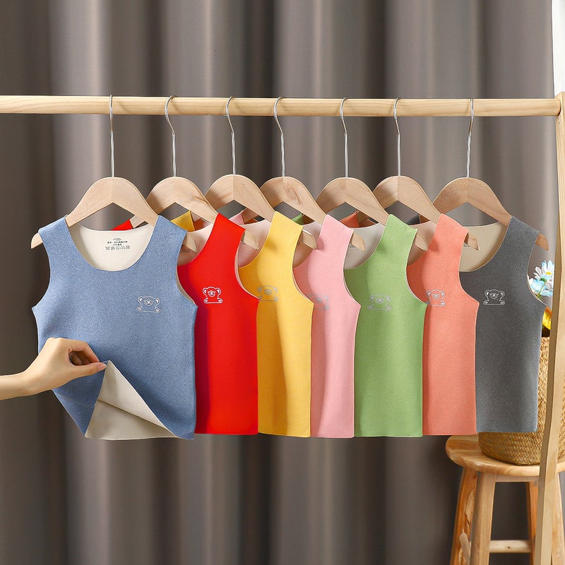 2025 New Autumn and Winter Pure Cotton Kidsren''s Warm Vest Fleece-Lined Thickeneding Infant Kidsren''s Waistcoat Baby Cardigan Vest - Image 3