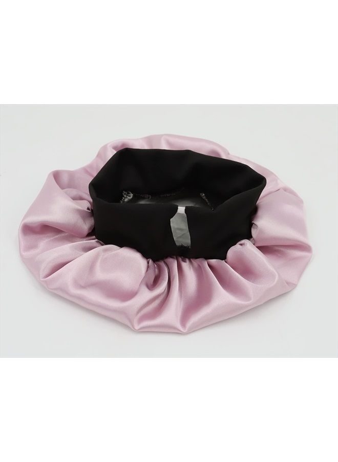 SENGTERM Kids Satin Bonnet Double Layer Wide Elastic Band Sleep Cap Hair Bonnet Silky Night Cap for Girls Toddler Child - Image 3