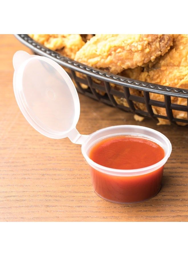 Restaurantware أكواب جيلي شوت RW بحجم 2 أونصة، 2000 كوب حصص آمنة للاستخدام في الميكروويف - مقاومة للكسر، قابلة للتصرف، حاويات صلصة بلاستيكية شفافة، للعينات، التوابل، أو الإضافات - Image 3