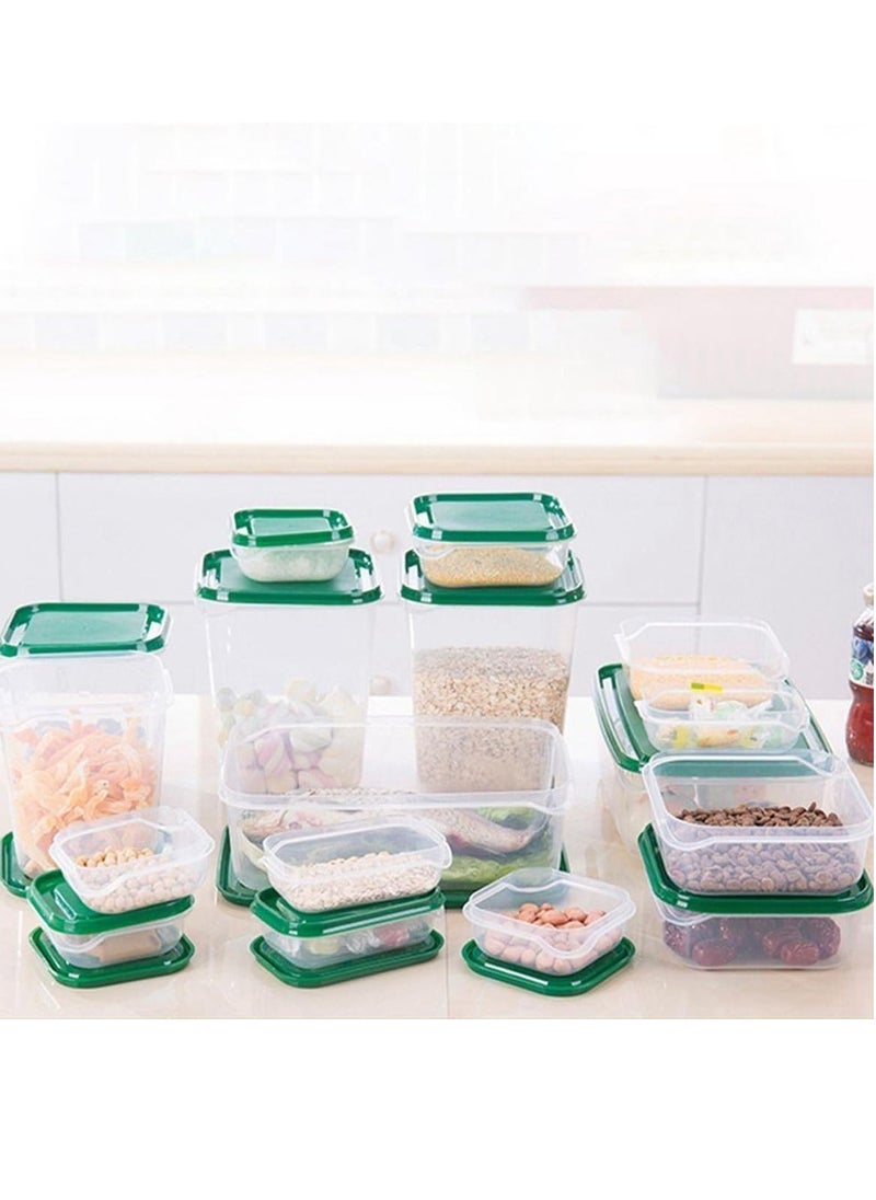 Generic 17-Piece Healthy Plastic Refrigerator Set, No. 5 PP, Various Sizes, Microwave, Freezer, and Dishwasher Safe, Multi-Color  - Image 4
