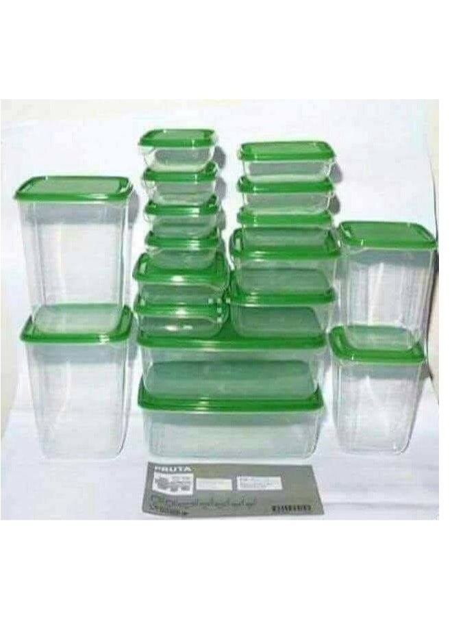 Generic 17-Piece Healthy Plastic Refrigerator Set, No. 5 PP, Various Sizes, Microwave, Freezer, and Dishwasher Safe, Multi-Color  - Image 3