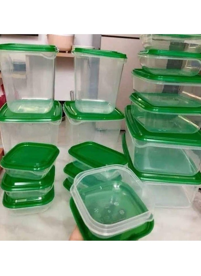 Generic 17-Piece Healthy Plastic Refrigerator Set, No. 5 PP, Various Sizes, Microwave, Freezer, and Dishwasher Safe, Multi-Color  - Image 5