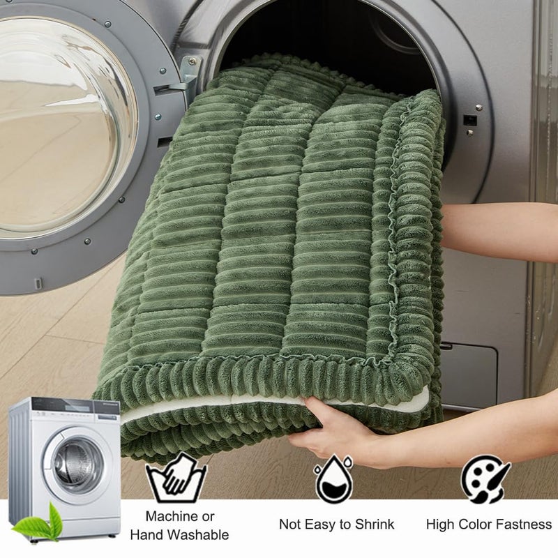 Awjcsv Couch Cover for Dogs Washable, Fuzzy Pet Couch Covers for 3 Cushion Sofa Pet Friendly, Non Slip Sofa Cover (Green, 27.6" x 82.7"/70 x 210cm) - Image 4