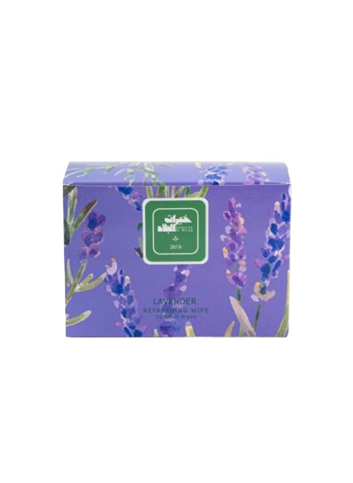 Generic Refreshing Antibacterial Wet Wipes with Scent ( LAVENDER ) - 20 Wipes  - Image 1