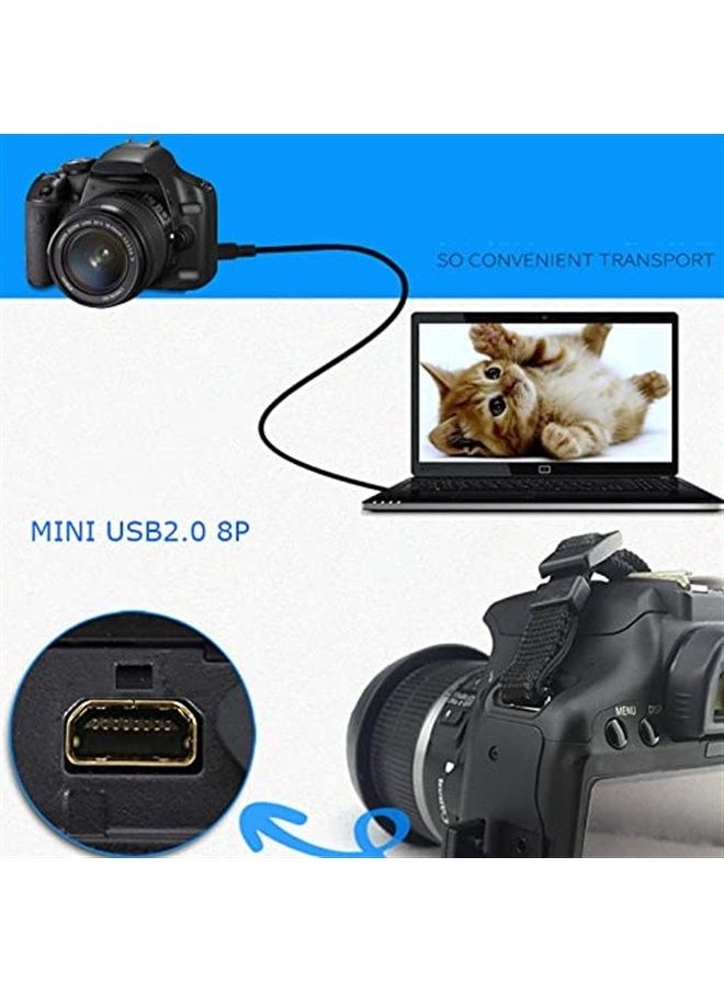 Sqrmekoko - Replacement Camera Transfer Data Sync Charging Cable Cord Compatible with Sony Cybershot Cyber-Shot DSCH200, DSCH300,DSCW370,DSCW800,DSCW830,DSC-H200,DSC-H300,DSC-W370,DSC-W800,DSC-W830 Digital Camera - Image 1
