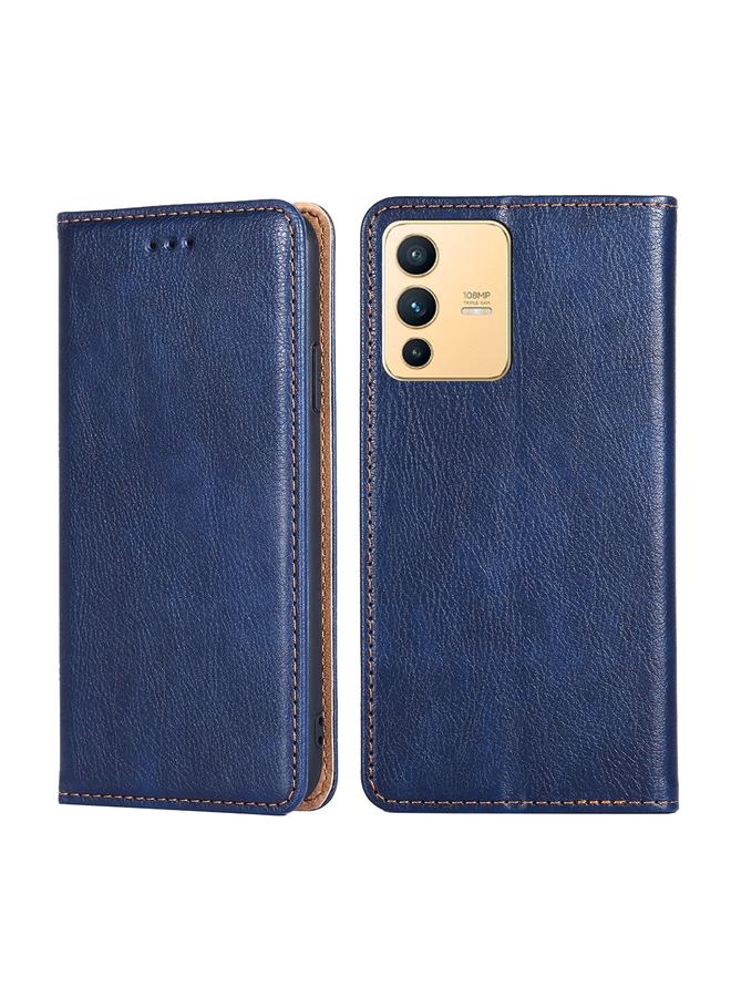 erorex Case For vivo S12 / V23 5G Pure Color Magnetic Leather Phone Case - Image 1