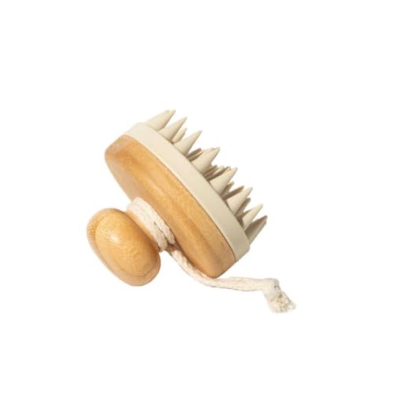Scalp Massager Shampoo Brush - Soft Silicone Scalp Scrubber for Hair Growth and Dandruff Removal - Natural Bamboo Handle Deep Scalp Cleansing Brush for Men and Women - Image 2