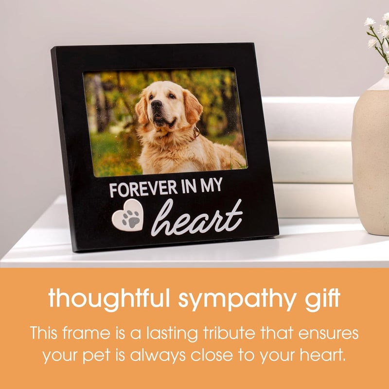 pearhead Forever In My Heart Pet Memorial Keepsake Picture Frame, Dog or Cat Sympathy Gift, Pet Loss Keepsake Photo Frame, Black - Image 5