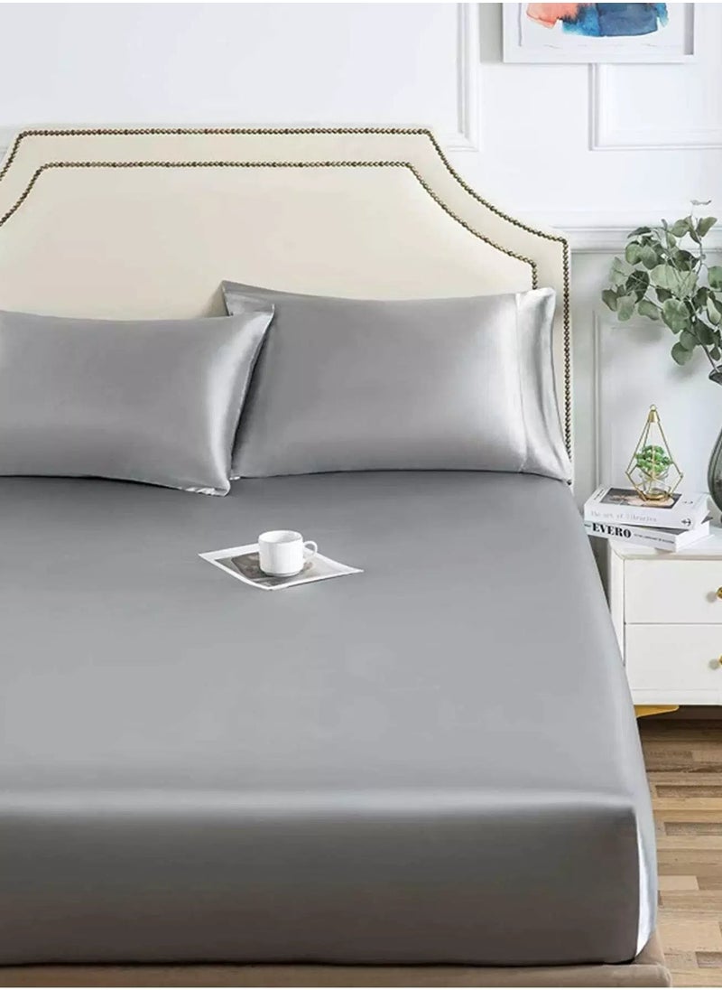 Generic Plain Satin Fitted Sheet  - Image 4