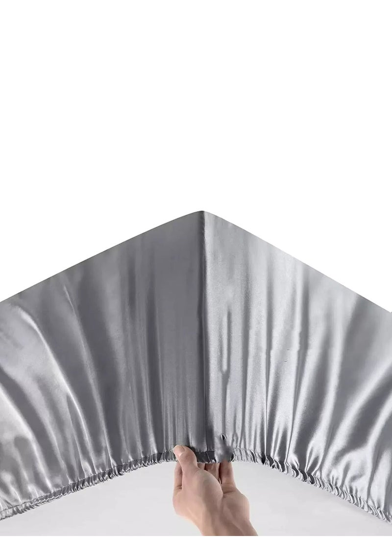 Generic Plain Satin Fitted Sheet  - Image 3