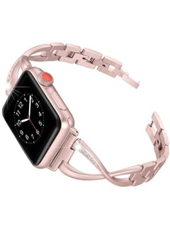 Apple Watch Band 38mm 40mm Compatible with Iwatch SE Series 9/8/7/6/5/4/3/2/1 Women Dressy Jewelry Stainless Steel Accessories Wristband Strap